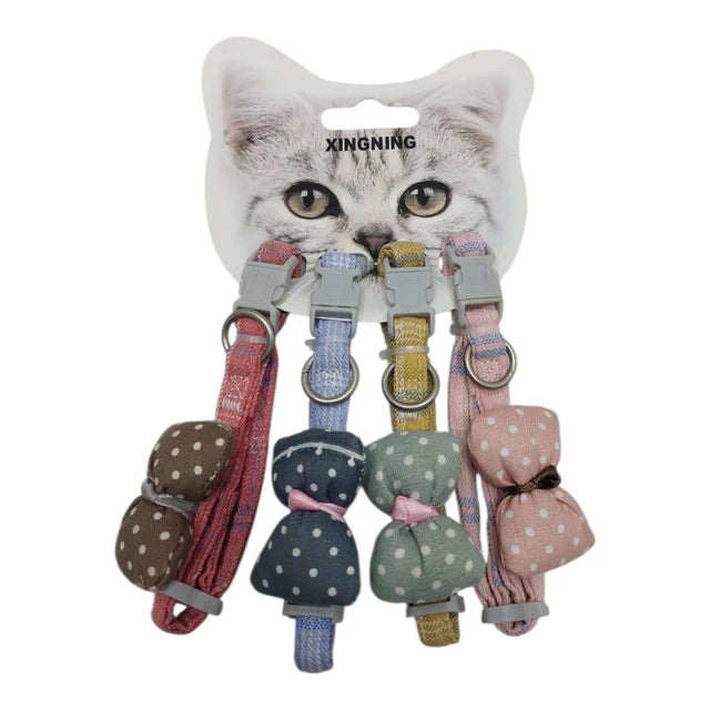 4 Piece Bow Tie Cat Collars