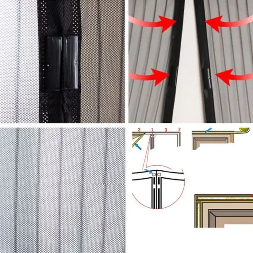 Magnetic Mesh Screen Door